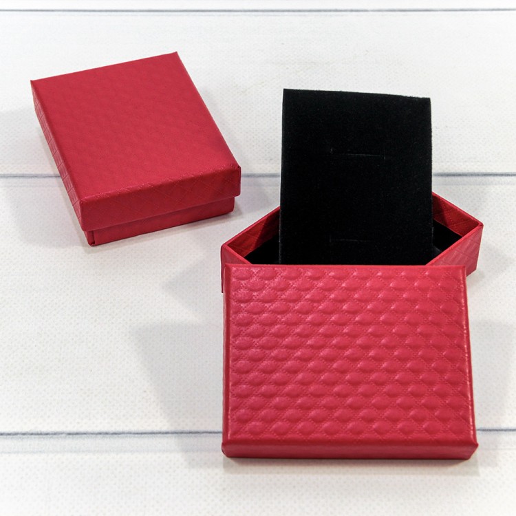 62797/1 Коробка Прямоугольная 9*7*2,8 "Ромбики-2" Красный 1/12 1/240