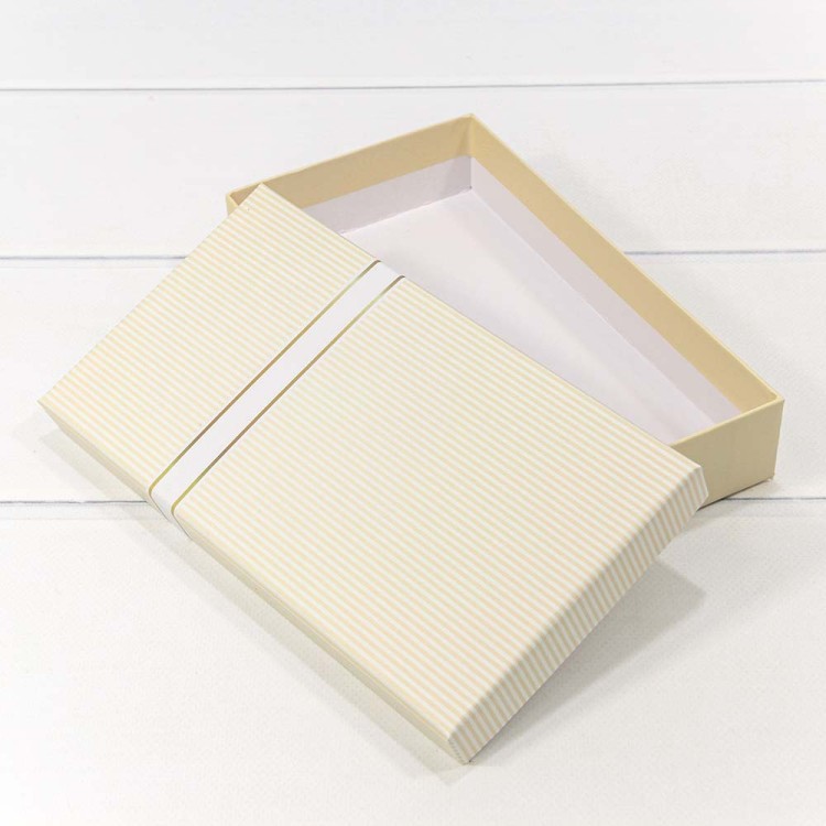 6232212/7 Коробка Прямоугольная 22*12*4 под кошелек Бежевый 1/10 1/120