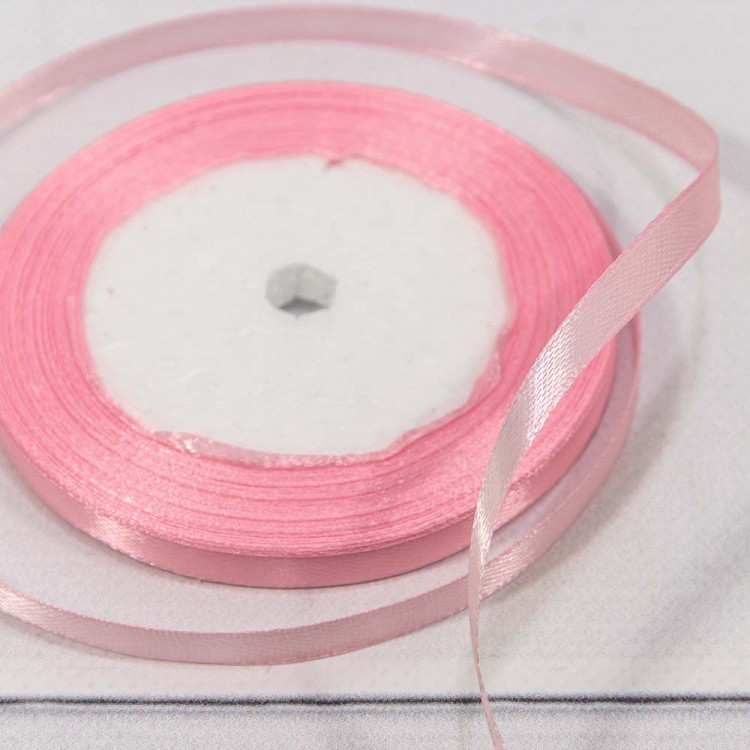 562-6/04 Лента Атласная Сатин 0,6см*25ярд Розовый-04 1/10 1/1200