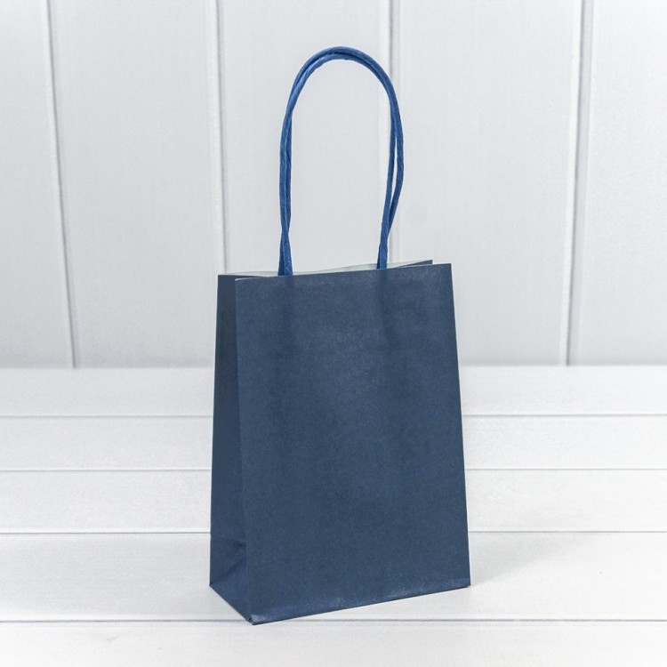 214H/7693 Пакет подарочный Крафт Синий 12*15*6 120г 1/20 1/240