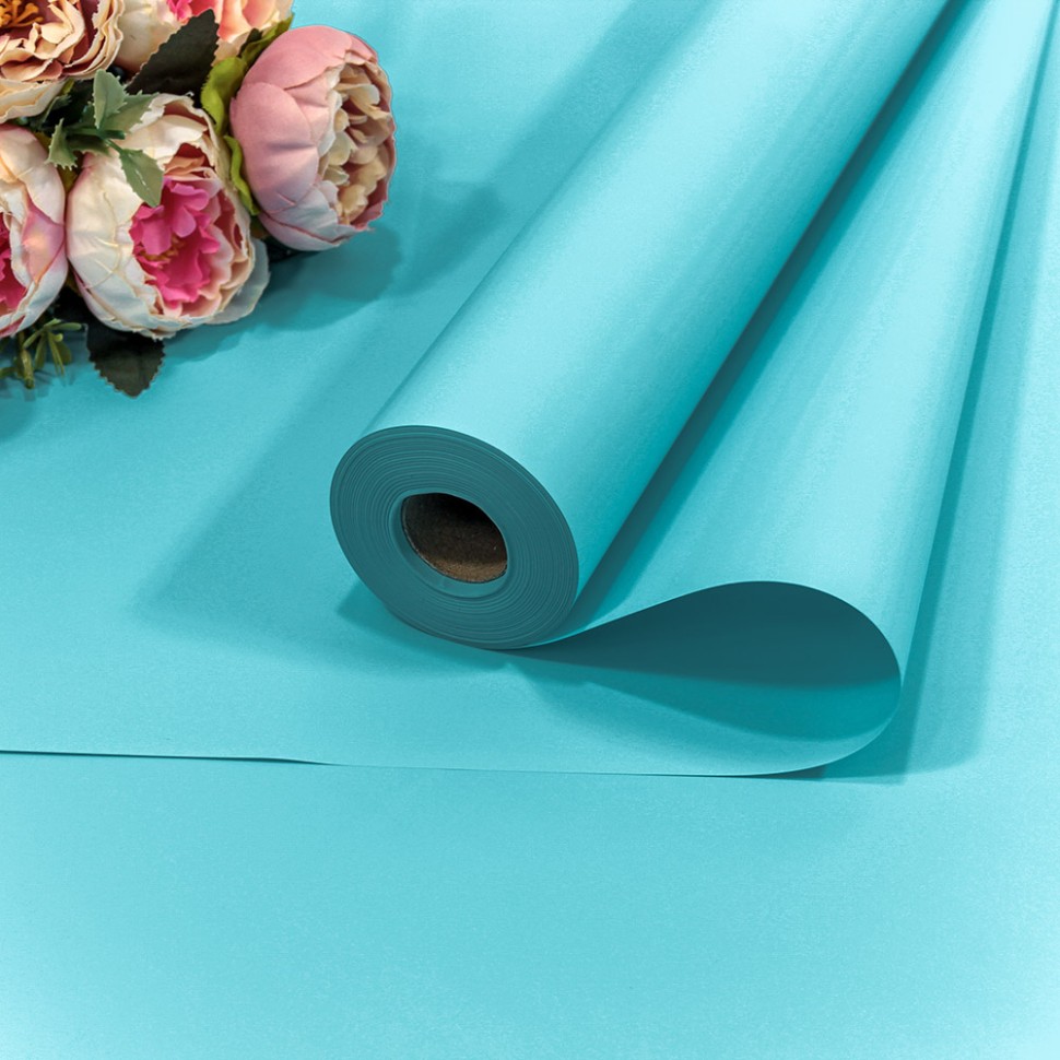 1838/310 Плёнка 58см 800г матовая "Корейская" 65мкм Бирюзово-голубой 1/12 1838/310 Плёнка 58см 800г матовая "Корейская" 65мкм Бирюзово-голубой 1/12