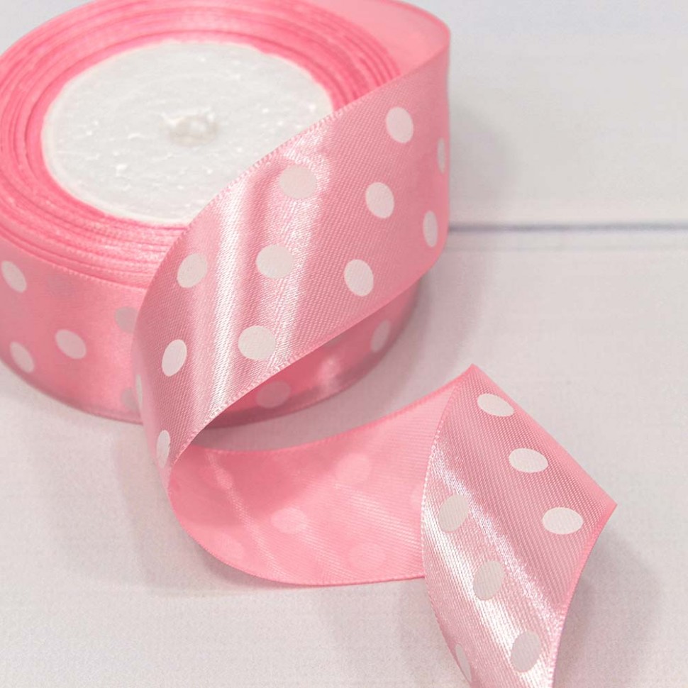 560-38/04 Лента Атласная Горох 3,8см*25ярд Светло-розовый 1/5 1/200 560-38/04 Лента Атласная Горох 3,8см*25ярд Светло-розовый 1/5 1/200