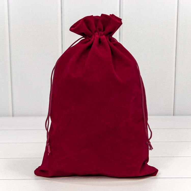 000811K/83 Мешочки бархатные 20*30 Бордовый 1/25 1/500