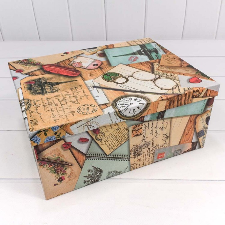 721604/1132 Набор коробок 1/10 прямоугольный 34*26*15,3 см Почтовые открытки 1/6