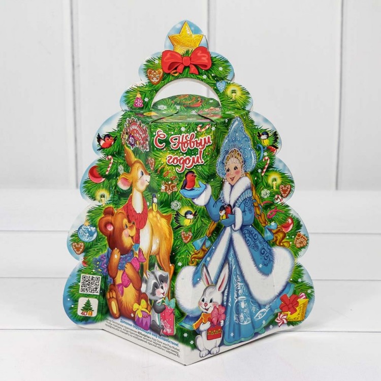 ХЭ2010 Коробка 14*14*25 см сборная Ёлочка малая "Ёлочка классика" 1/30 1/150