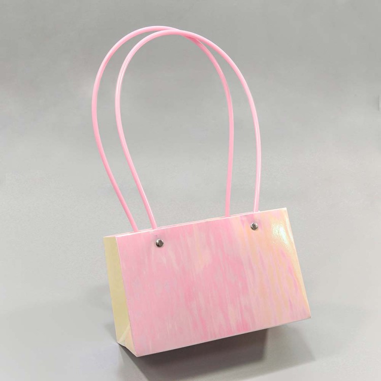 000177GA Пакет подарочный "Ваза для цветов" 19*12*10,5 "Перламутр" 1/10 1/150