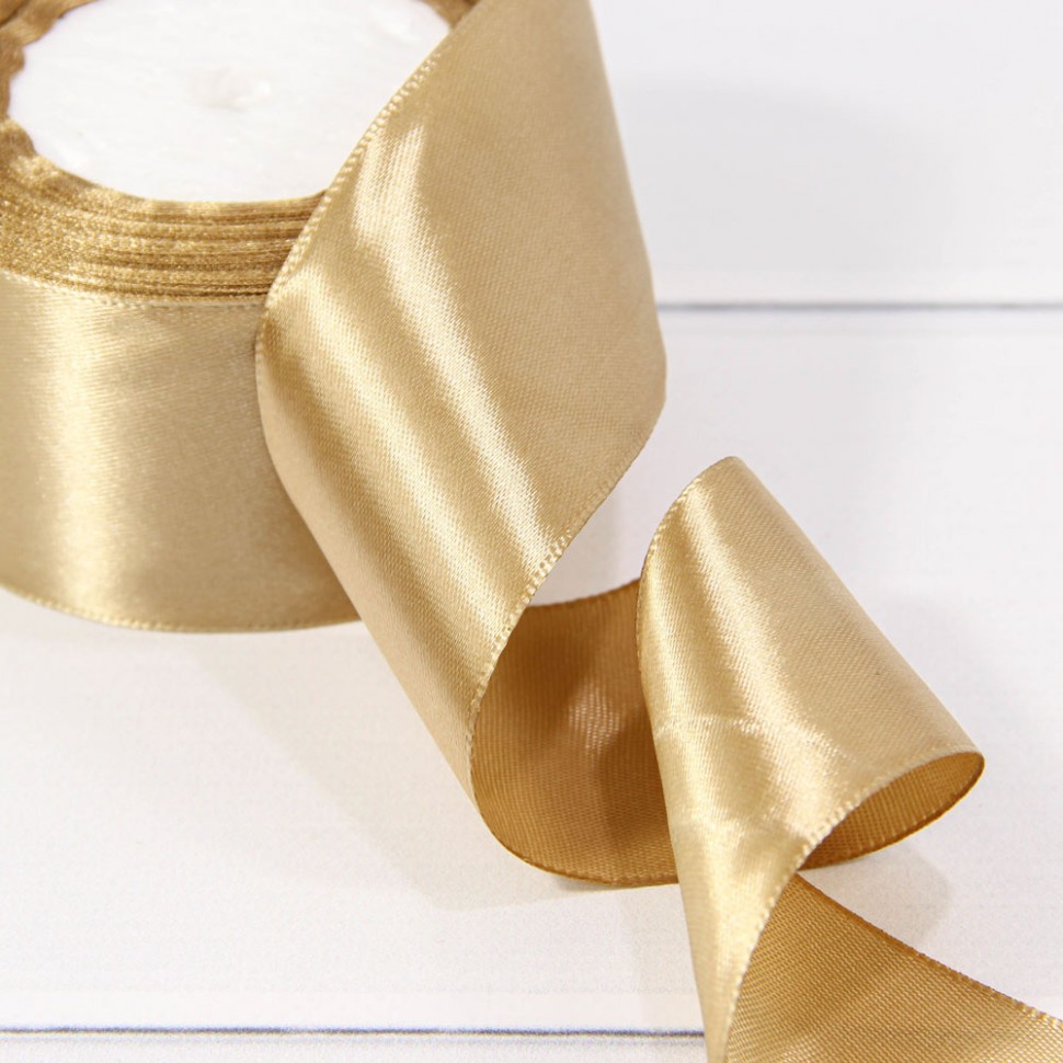 беж 50мм. лента атлас бежевая. бежевые ленты. горошек. 3124 св.