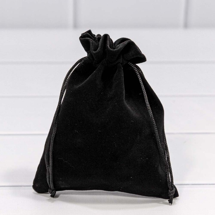 000811H/1 Мешочки бархатные 12*15 Чёрный 1/50 1/2000