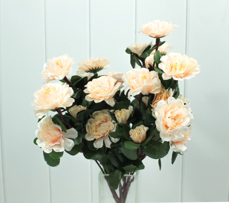 212-02-04 Искусственные цветы Азалия 35см Персиковый 1/2