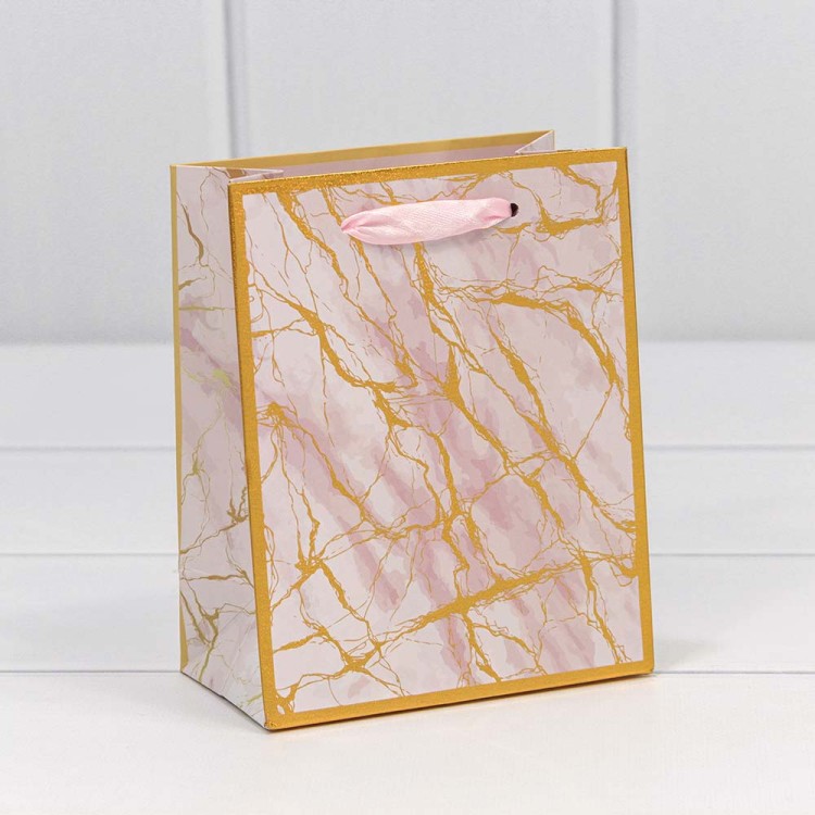 000397H Пакет подарочный "Мрамор" (микс) 12*15*6,7 210г 1/20 1/480