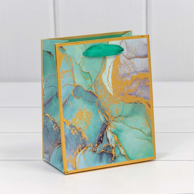 000397H Пакет подарочный "Мрамор" (микс) 12*15*6,7 210г 1/20 1/480