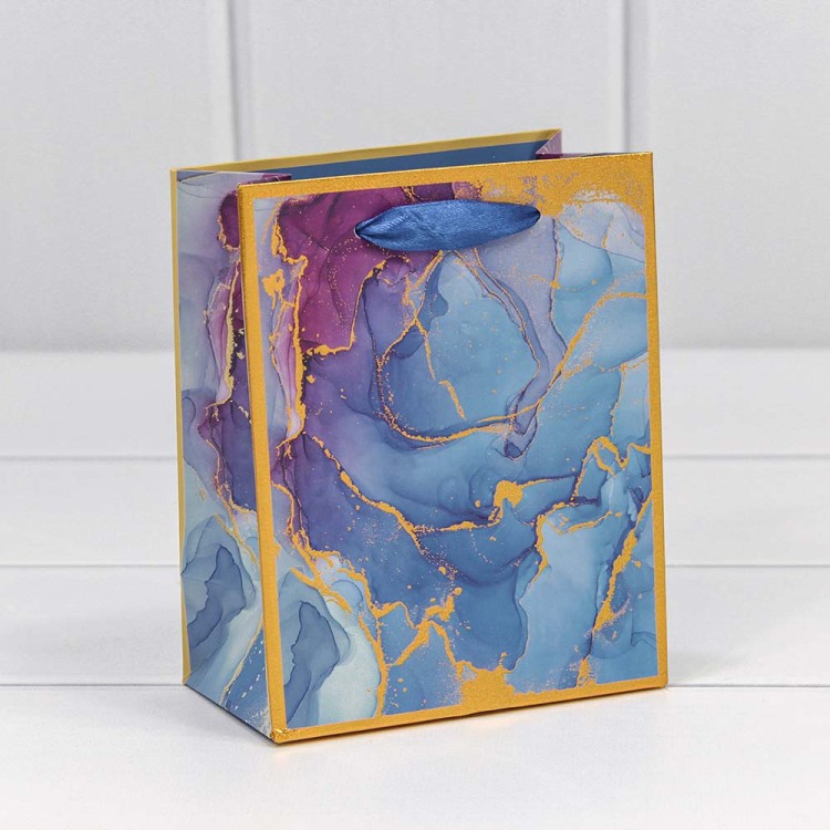 000397H Пакет подарочный "Мрамор" (микс) 12*15*6,7 210г 1/20 1/480