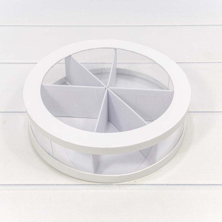 720887/1 Коробка Круглая 25*7 сборная Белый 1/14