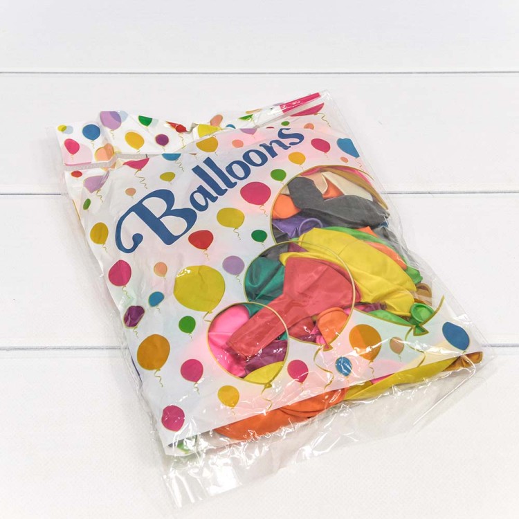 13100 Шарики воздушные из латекса "Перламутр" 7"/18см (100 шт.) 1,5г (микс) 1/100