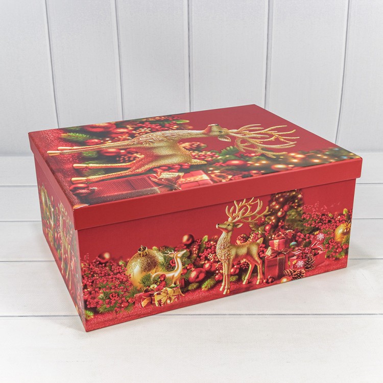 730605/3007 Коробки Прямоугольные Набор 1/10 37,5*29*16 "Новый год"-3007 1/4