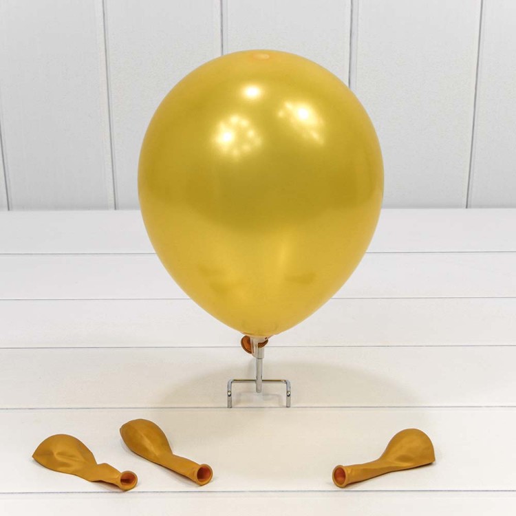 13100/2 Шарики воздушные из латекса "Перламутр" 7"/18см (100 шт.) 1,5г Золотой 1/100