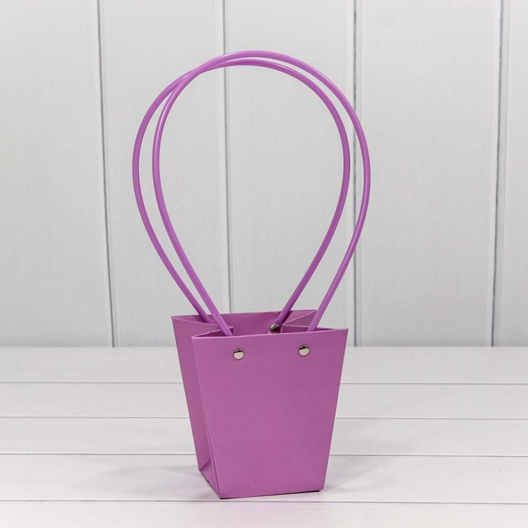 000171H/9 Пакет подарочный "Ваза для цветов" 12,5*12*8 Тёмно-сиреневый 1/10 1/200