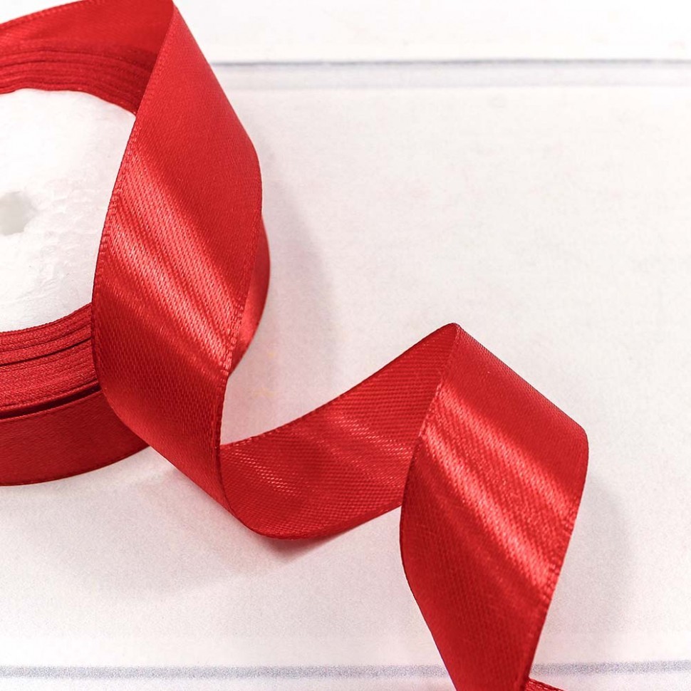 562-25/26 Лента Атласная Сатин 2,5см*25ярд Красный 1/5 1/120   