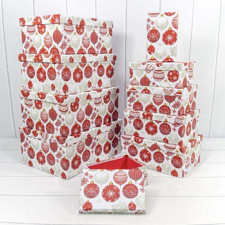 730604/2660 Коробки Прямоугольные Набор 1/10 34*26*15,3 "Новый год"-2660 1/6