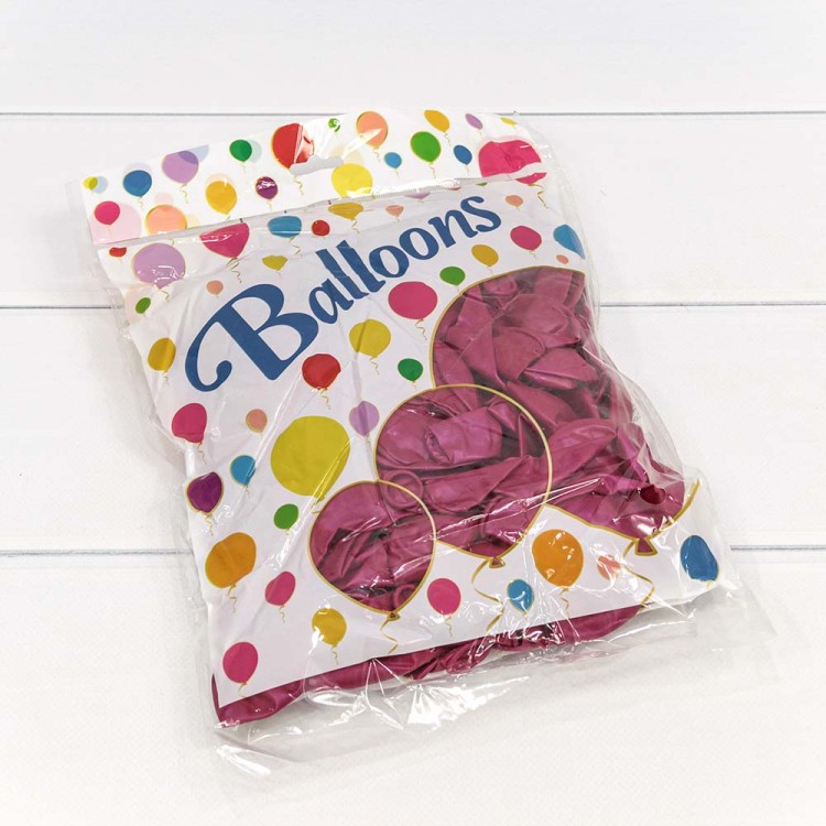 13100/5 Шарики воздушные из латекса "Перламутр" 7"/18см (100 шт.) 1,5г Пурпурный 1/100