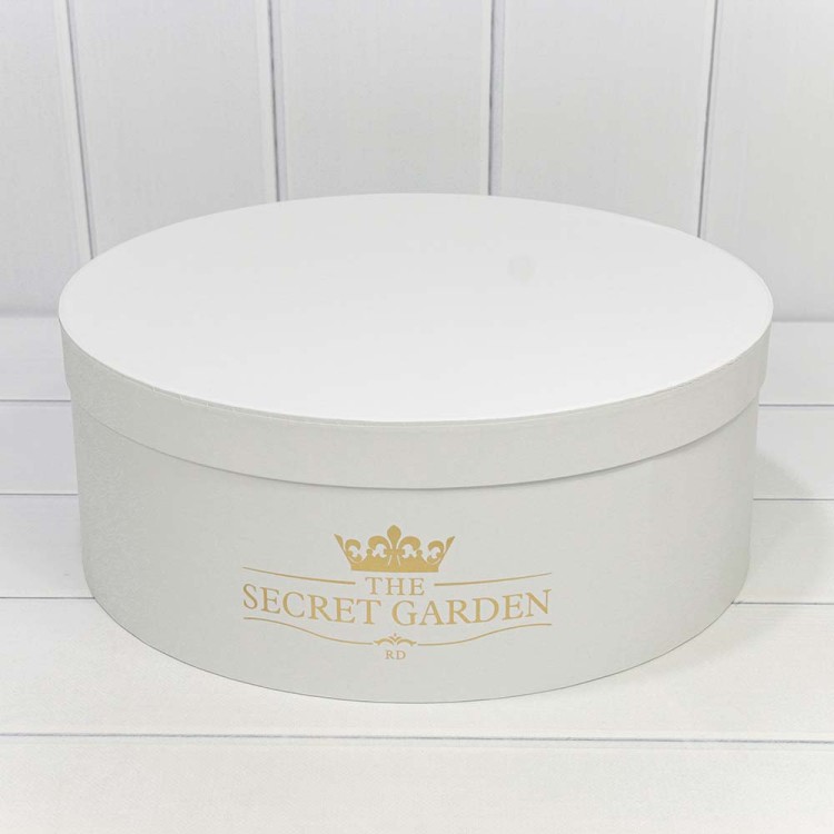 720888/2	Коробки Круглые Набор 1/5 37,5*14,5 "The Secret Garden" Белый 1/6