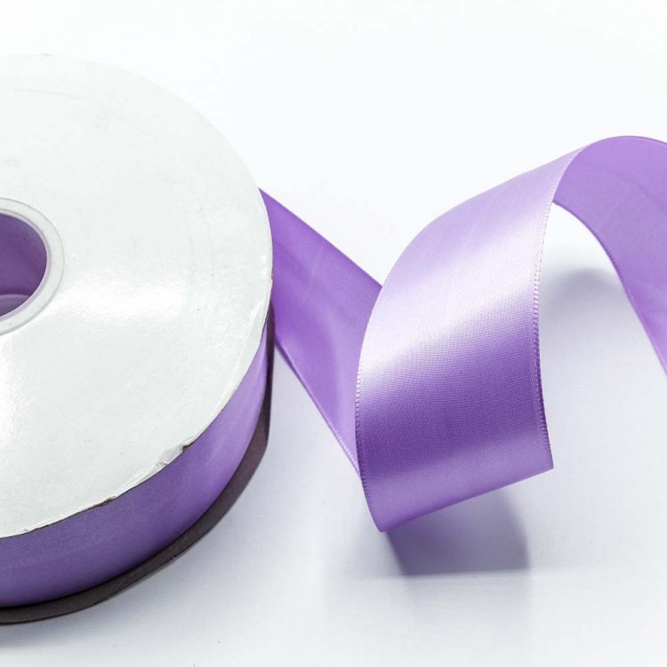 556-50/430 Лента атласная полиэстер 5 см *100 ярдов сиреневый 1/7 1/28