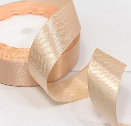 562-25/174 Лента Атласная Сатин 2,5см*25ярд Тёмно-персиковый 1/5 1/300