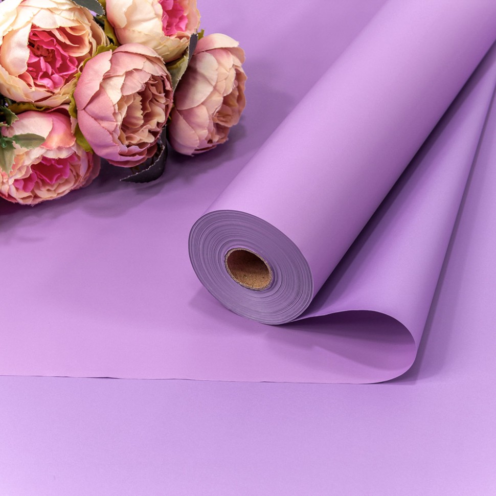 1804/257 Плёнка 58см 800г матовая двухсторонняя 65мкм Сиреневый/Бледно-фиолетовый 1/12 1804/257 Плёнка 58см 800г матовая двухсторонняя 65мкм Сиреневый/Бледно-фиолетовый 1/12