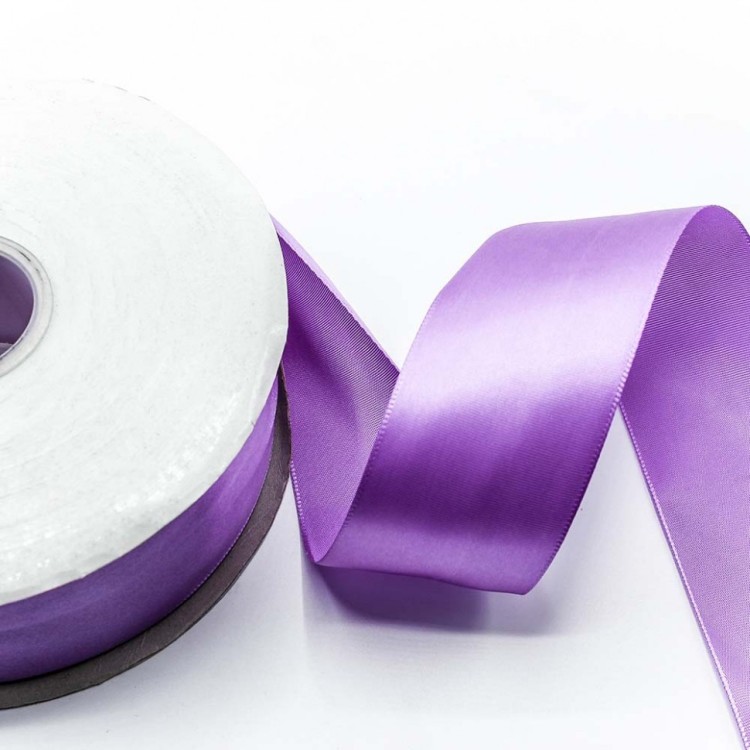 556-50/466 Лента атласная полиэстер 5 см *100 ярдов фиолетовый 1/7 1/28