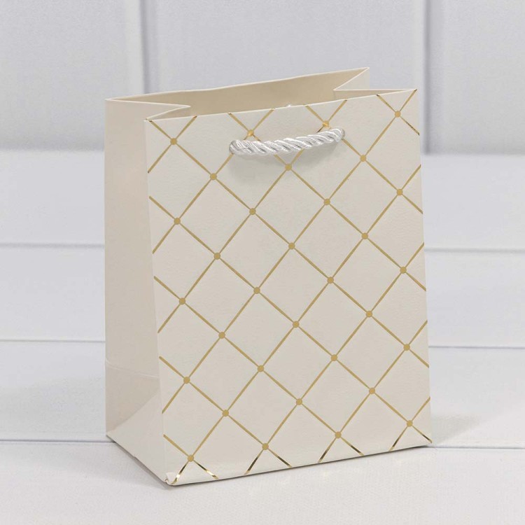 000391H/1 Пакет подарочный "Ромб" Белый 12*15*7 210г 1/20 1/480