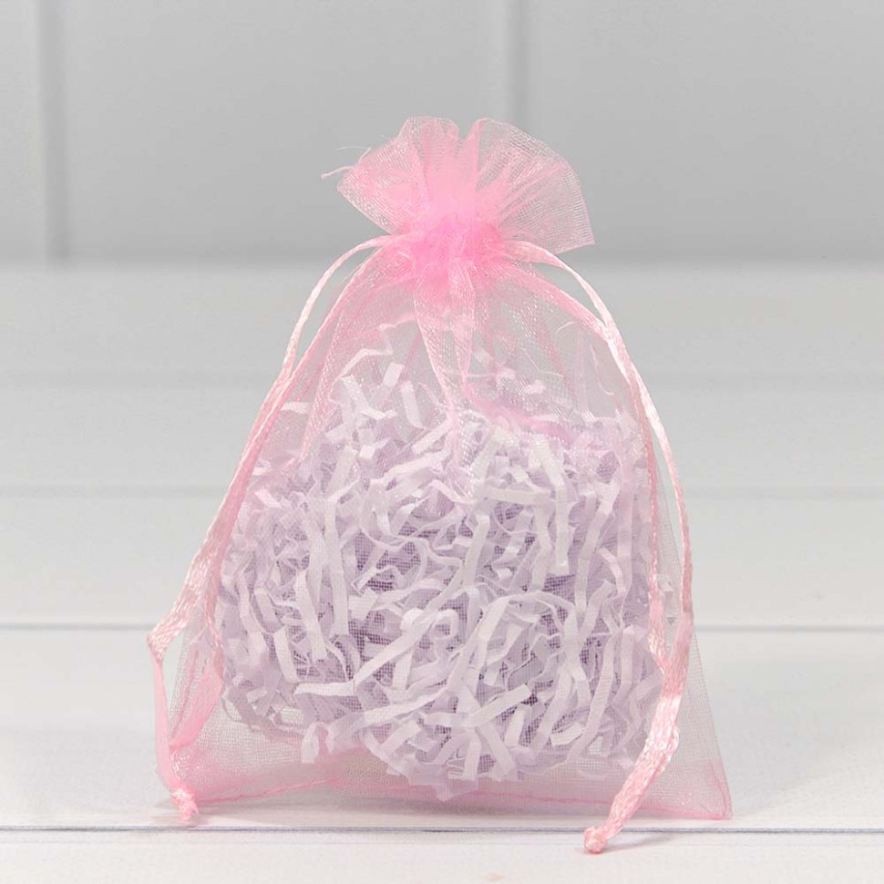 000801-10I Мешочки из органзы 9*12 Розовый 1/100 1/5000