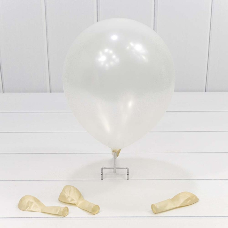 13100/8 Шарики воздушные из латекса "Перламутр" 7"/18см (100 шт.) 1,5г Белый 1/100