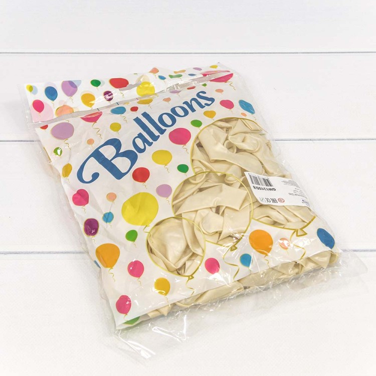 13100/8 Шарики воздушные из латекса "Перламутр" 7"/18см (100 шт.) 1,5г Белый 1/100