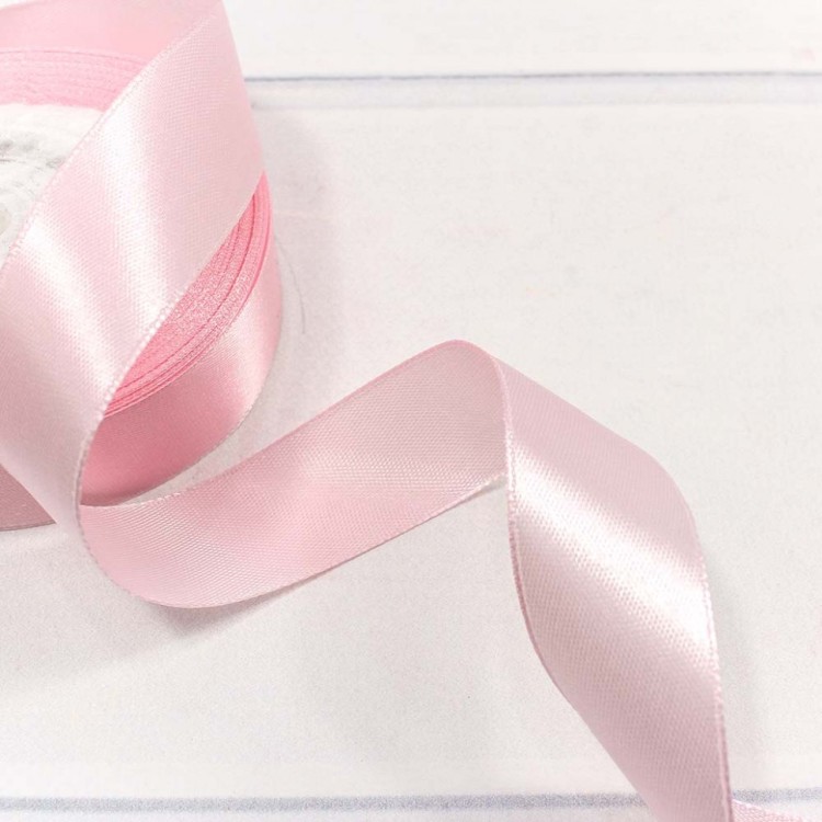 562-25/43 Лента атласная (сатин) 2,5 см*25 ярдов розовый 1/5 1/300