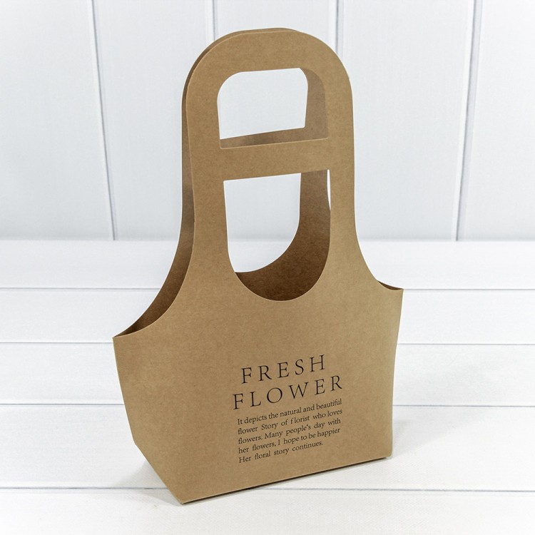 000178 Пакет подарочный "Fresh Flower" Крафт 17*32*7,5 300г 1/10 1/300