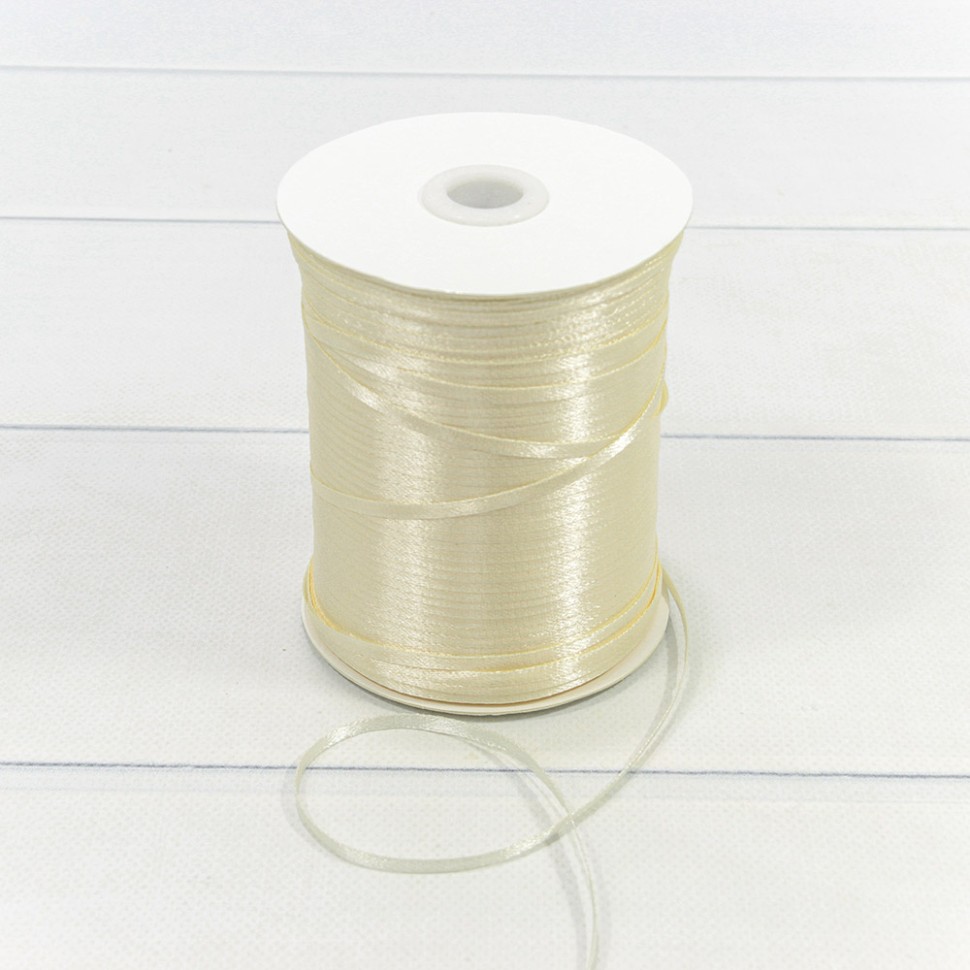 595-03/08 Лента Атласная Сатин (бобина) 0,3см*870ярд Бежевый 1/40 595-03/08 Лента Атласная Сатин (бобина) 0,3см*870ярд Бежевый 1/40