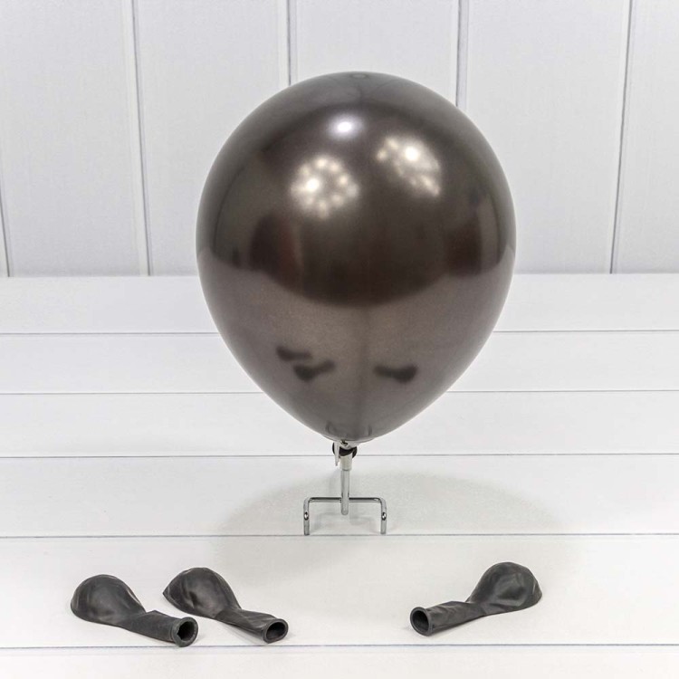 13100/10 Шарики воздушные из латекса "Перламутр" 7"/18см (100 шт.) 1,5г Чёрный 1/100