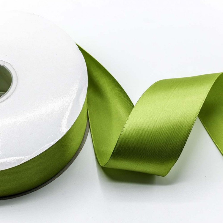 556-50/548 Лента атласная полиэстер 5 см *100 ярдов салатовый 1/7 1/28