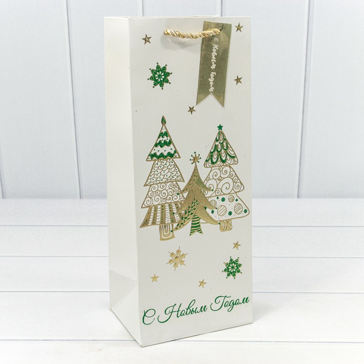 300434M Пакет подарочный "Новый год" (микс 434) 14*35*11 210г 1/20 1/240