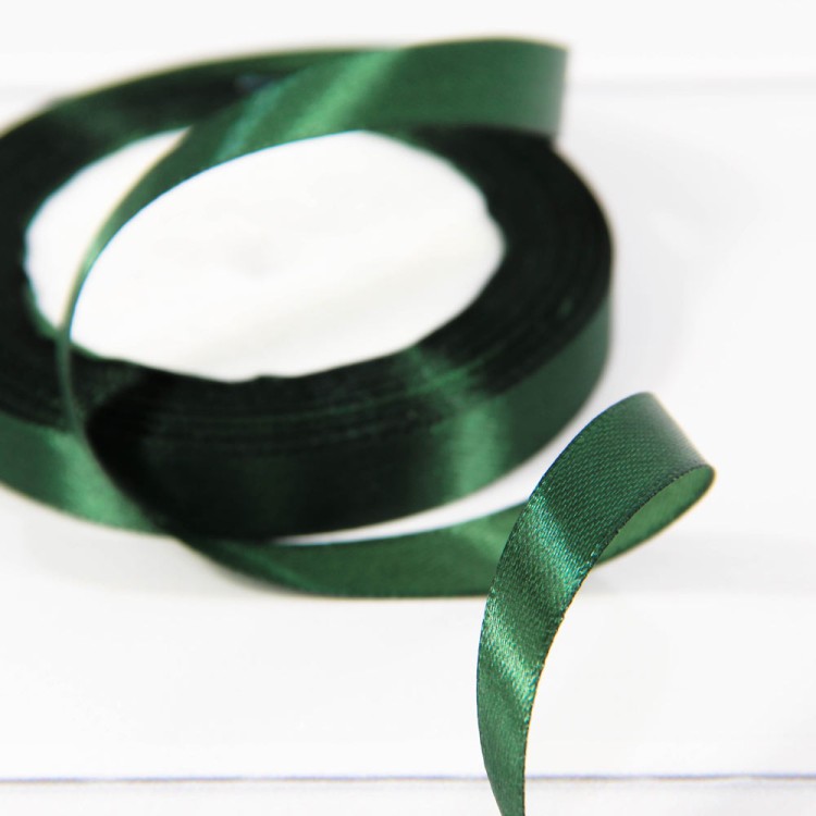 562-12/103 Лента Атласная Сатин 1,2см*25ярд Изумрудный 1/10 1/120