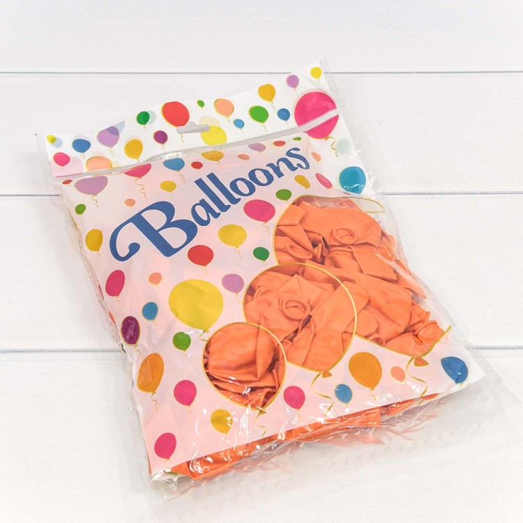 13100/13 Шарики воздушные из латекса "Перламутр" 7"/18см (100 шт.) 1,5г Оранжевый 1/100