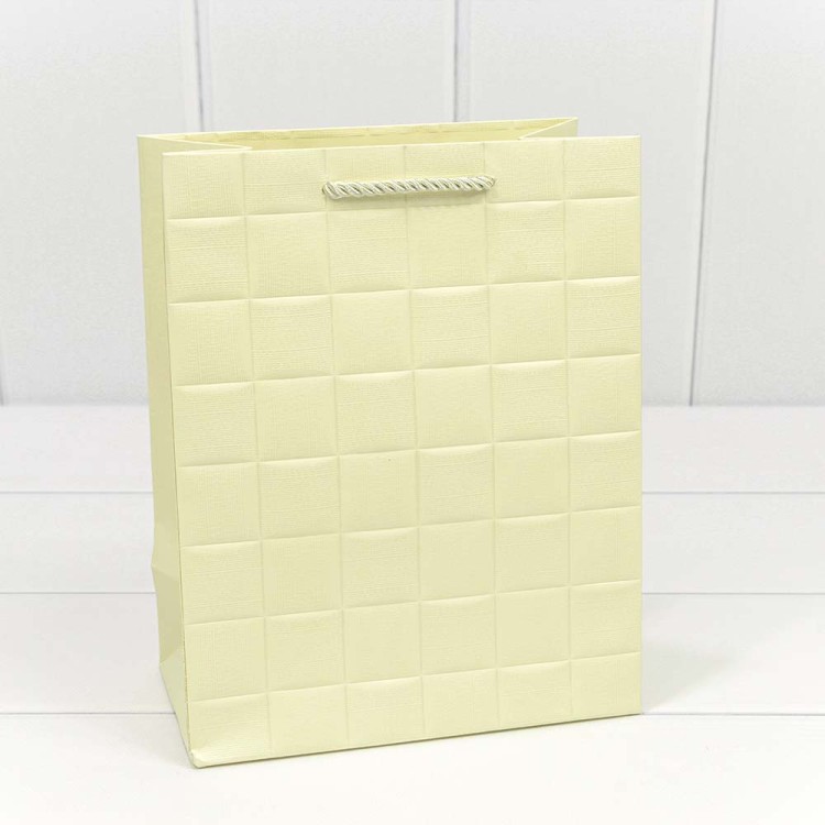 000195E/2 Пакет подарочный "Квадраты" Бежевый 18*23*10 210г 1/20 1/360