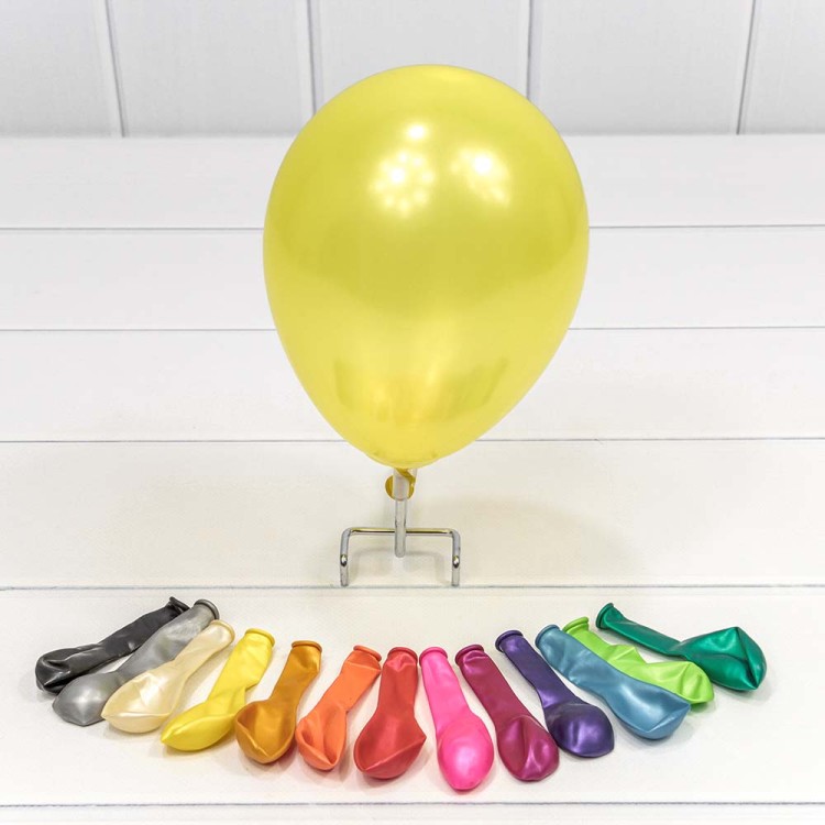 12600 Шарики воздушные из латекса "Металлик" 5"/13см (100 шт.) 1г (микс) 1/100