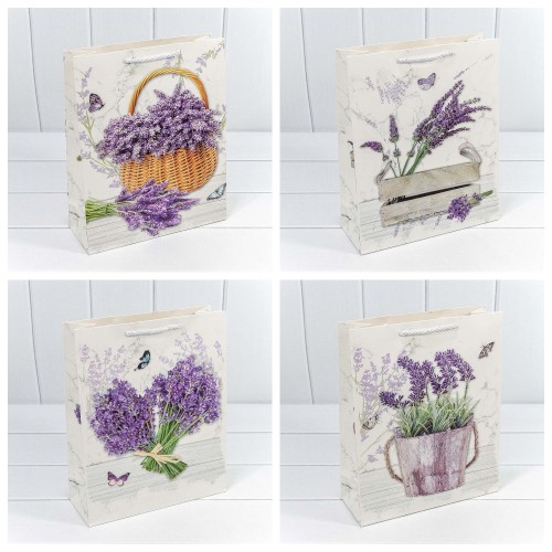 000189C Пакет подарочный "Лаванда" (микс 189) 26*32*10 210г 1/20 1/240