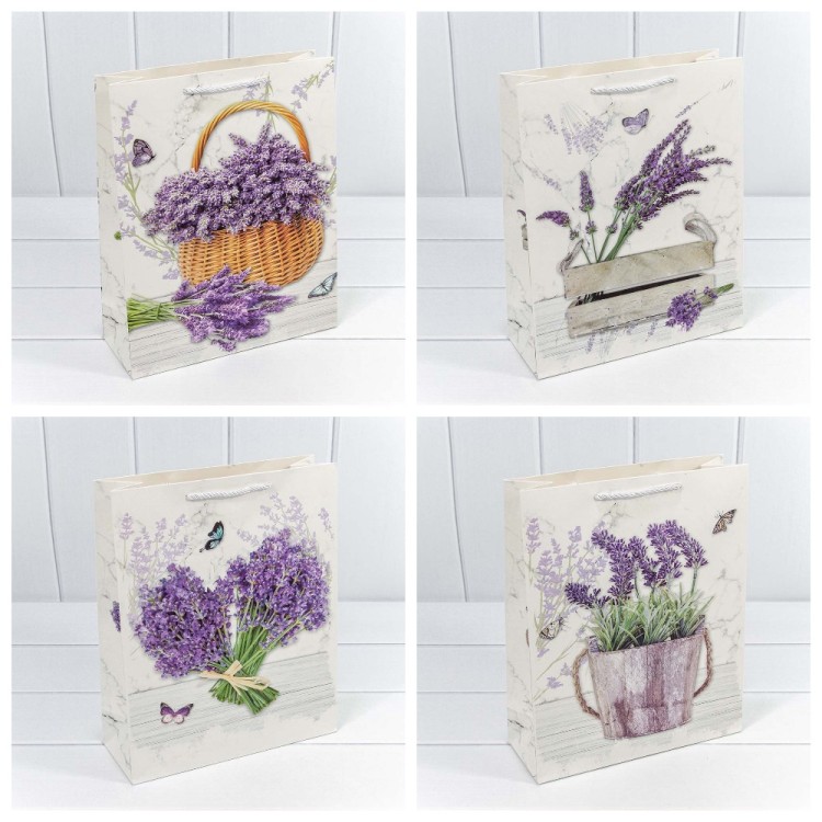 000189C Пакет подарочный "Лаванда" (микс 189) 26*32*10 210г 1/20 1/240