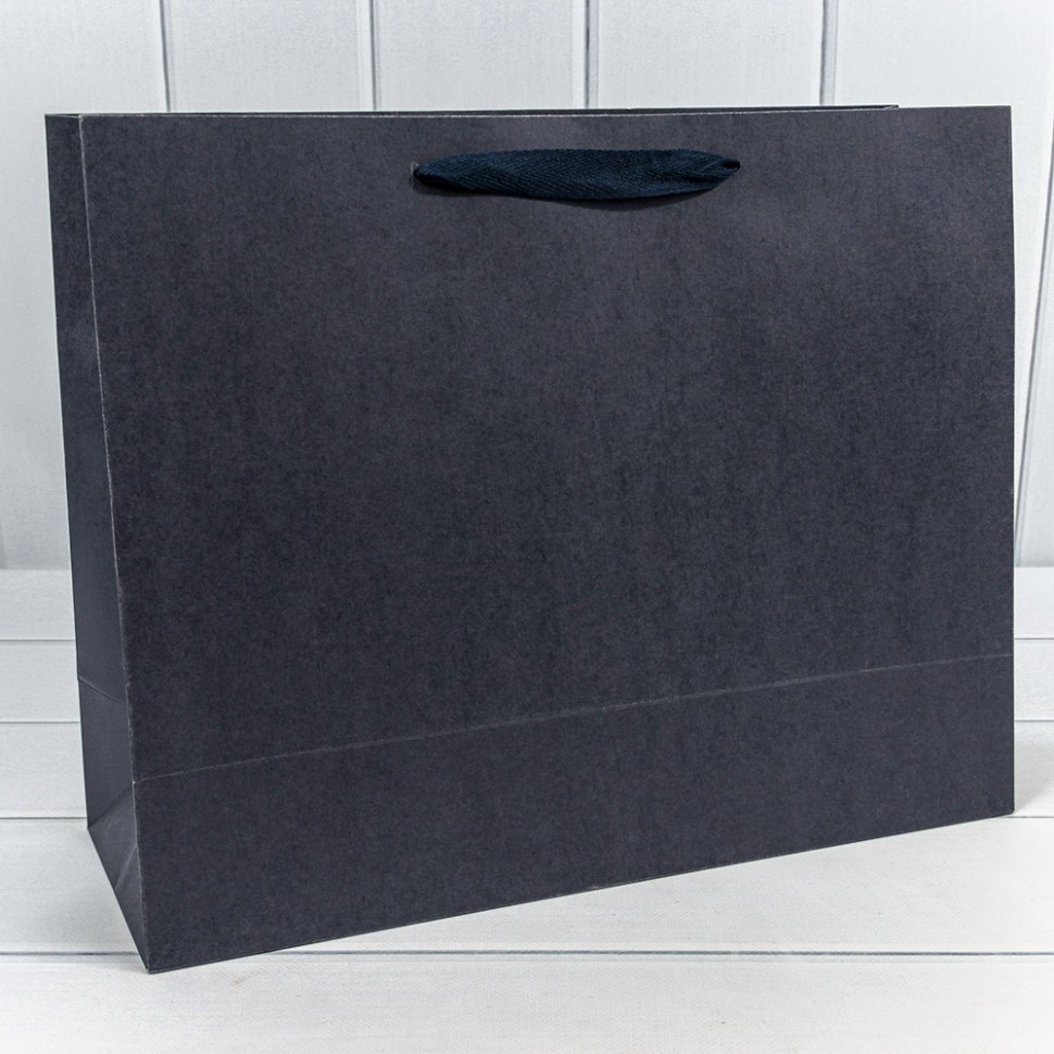 000187AA Пакет подарочный Крафт 40*32*15  Синий 230Г 1/20 1/120