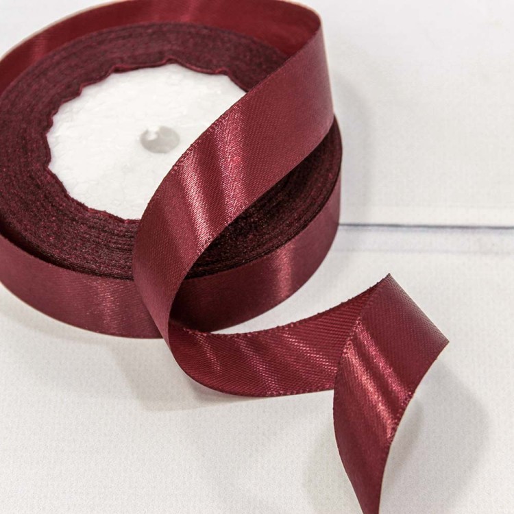 562-20/152 Лента Атласная Сатин 2см*50ярд Винный 1/10 1/400
