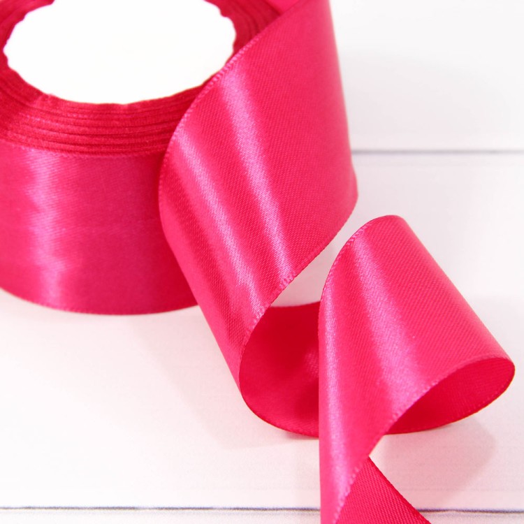 562-50/72 Лента Атласная Сатин 5см*25ярд Малиновый-72 1/4 1/160