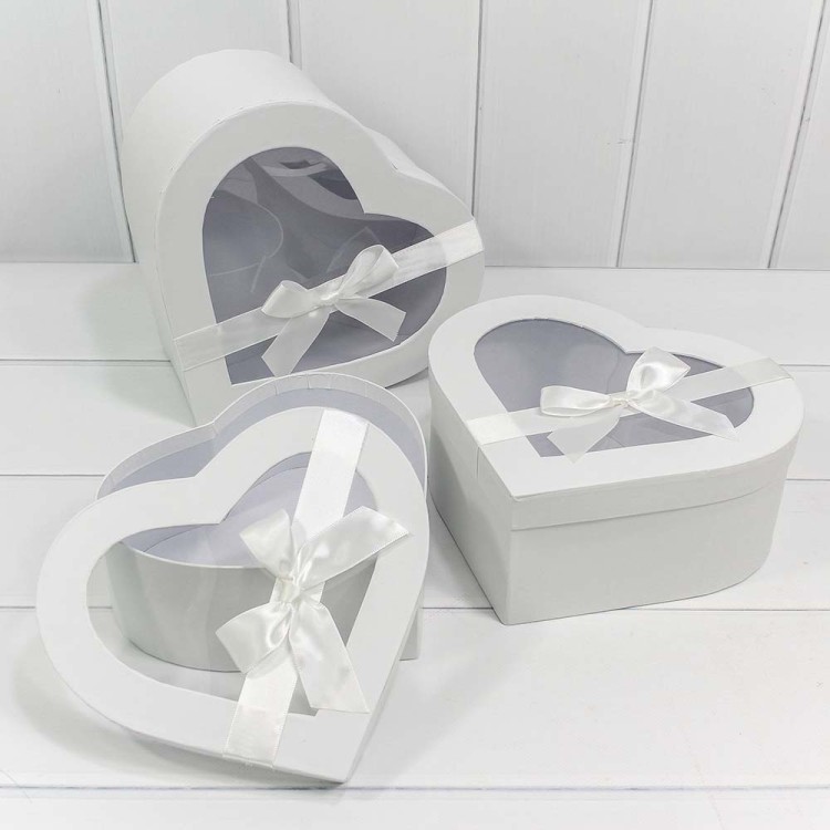 720742/3 Набор коробок "Сердце" 1/3 25,8*24,5*12 Белый 1/12