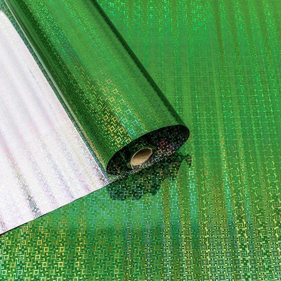 00070810-5 Плёнка 0,7*8,33м Голография 40мкм Зелёный 1/10 1/120